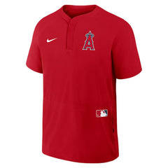 Los Angeles Angels Nike Authentic Collection Raglan Short Sleeve Windshirt - MLB