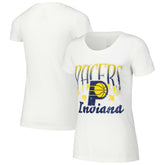 White Indiana Pacers Stadium Essentials Women's Sky High T-Shirt | NBA