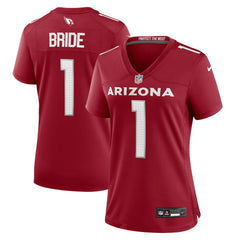 Arizona Cardinals Number 1 Bride Women's Game Jersey | NFL Discount