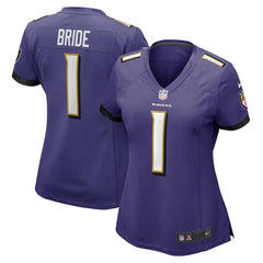 Baltimore Ravens Number 1 Bride Women's Game Jersey | NFL Hot