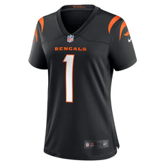 Cincinnati Bengals Number 1 Bride Women's Game Jersey | NFL Sale