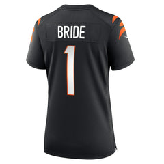 Cincinnati Bengals Number 1 Bride Women's Game Jersey | NFL Sale