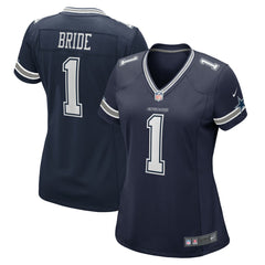 Dallas Cowboys Number 1 Bride Women's Game Jersey | NFL Outlet