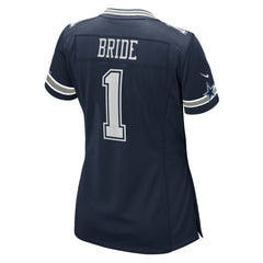 Dallas Cowboys Number 1 Bride Women's Game Jersey | NFL Outlet