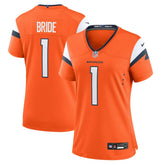 Denver Broncos Number 1 Bride Women's Game Jersey | NFL Outlet