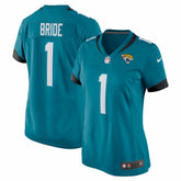 Jacksonville Jaguars Number 1 Bride Women's Game Jersey | NFL Hot