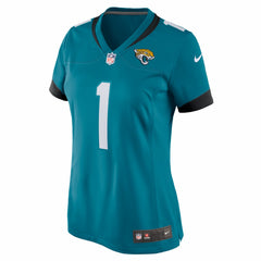 Jacksonville Jaguars Number 1 Bride Women's Game Jersey | NFL Hot
