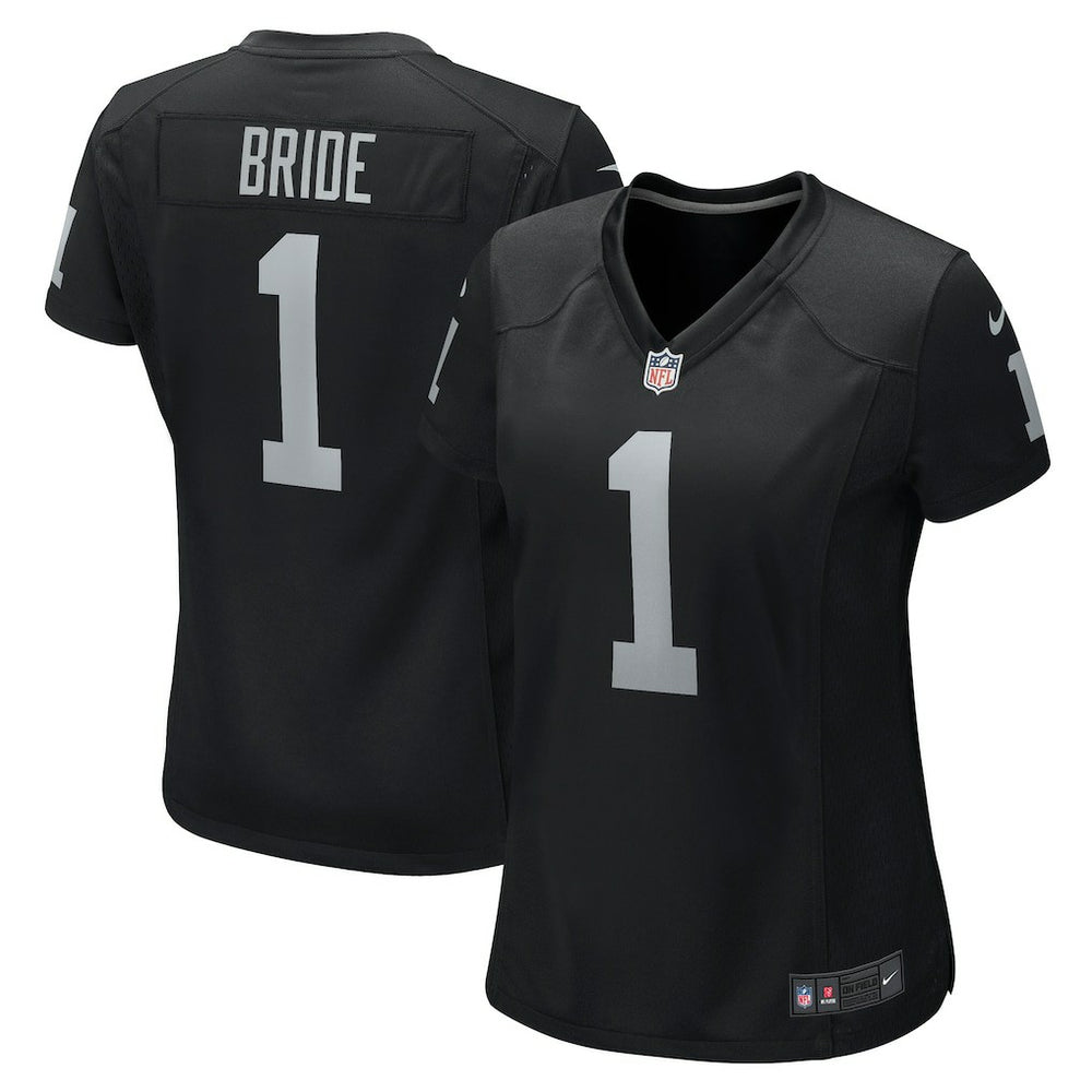 Las Vegas Raiders Number 1 Bride Women's Game Jersey | NFL Online