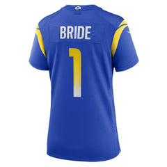 Los Angeles Rams Number 1 Bride Women's Game Jersey | NFL Near me