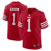 San Francisco 49ers Number 1 Groom Game Jersey | NFL Sale