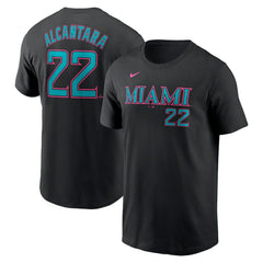 Sandy Alcantara Miami Marlins Nike 2025 City Connect Fuse Name & Number T-Shirt - MLB T-shirts
