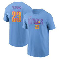 Kris Bryant Colorado Rockies Nike 2025 City Connect Fuse Name & Number T-Shirt - MLB T-shirts