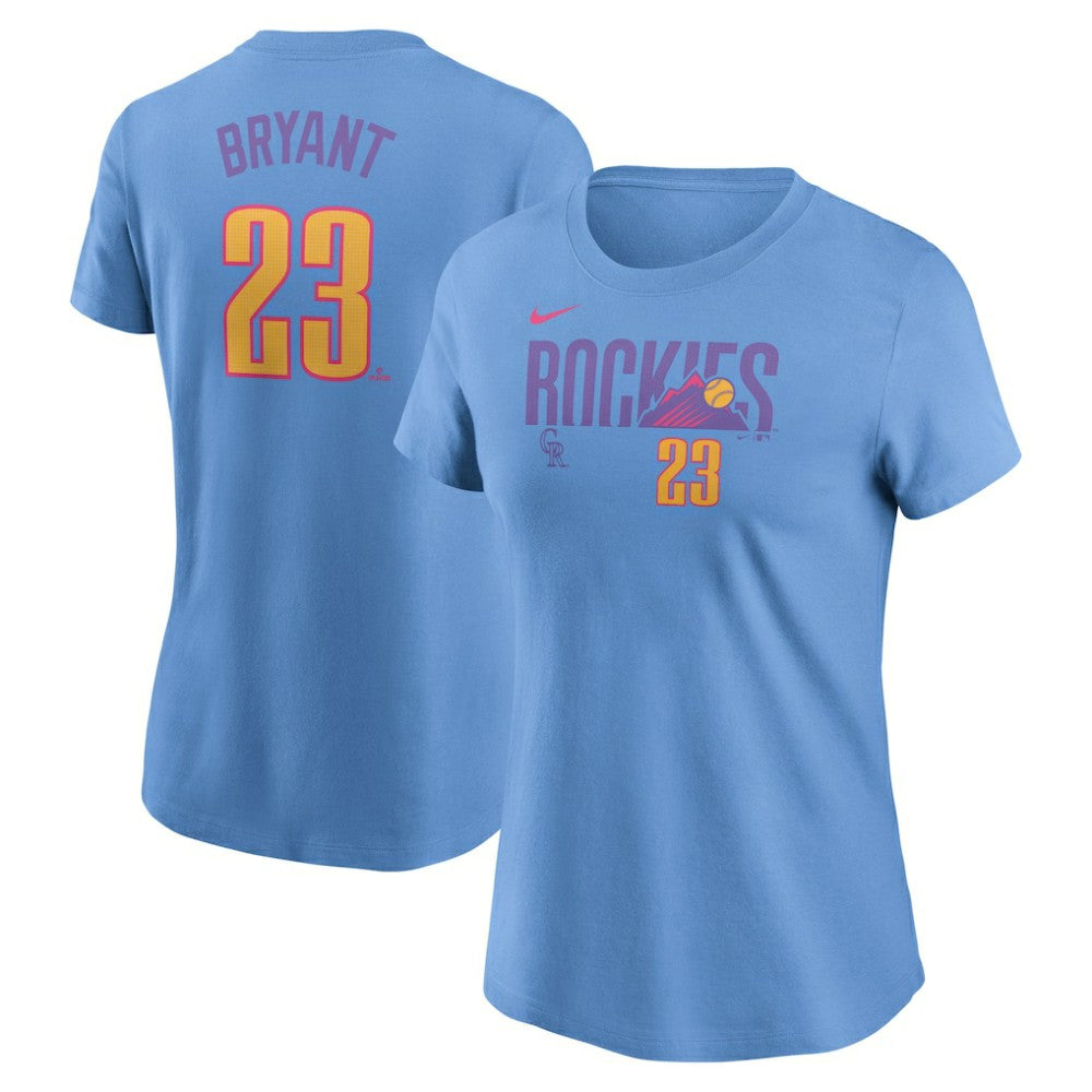Kris Bryant Colorado Rockies Nike Women's 2025 City Connect Fuse Name & Number T-Shirt - MLB T-shirts