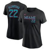 Sandy Alcantara Miami Marlins Nike Women's 2025 City Connect Fuse Name & Number T-Shirt - MLB T-shirts