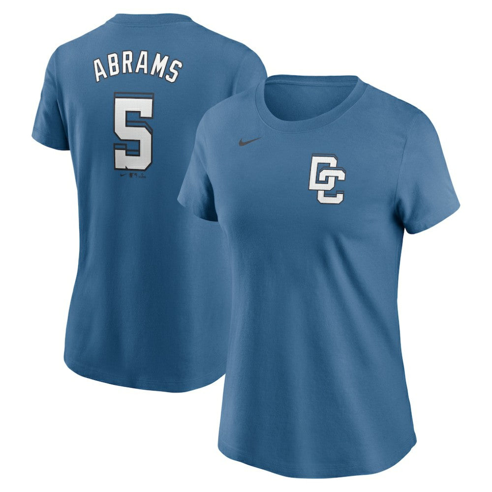 CJ Abrams Washington Nationals Nike Women's 2025 City Connect Fuse Name & Number T-Shirt - MLB T-shirts