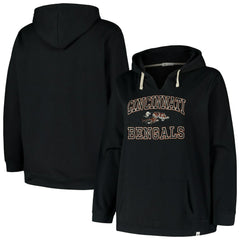 Cincinnati Bengals '47 Women's Plus Size Clarity Kennedy Pullover Hoodie | NFL Discount