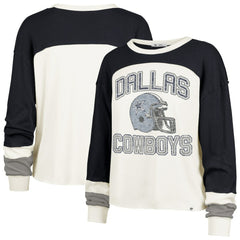 Dallas Cowboys '47 Women's Plus Size Double Header Curve Toni Long Sleeve T-Shirt | NFL On sale