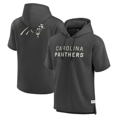 Carolina Panthers Elements Future Ground Lettering Short Sleeve Pullover Hoodie | NFL Hot
