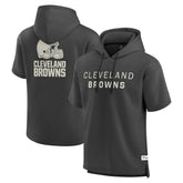 Cleveland Browns Elements Future Ground Lettering Short Sleeve Pullover Hoodie | NFL Discount
