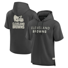 Cleveland Browns Elements Future Ground Lettering Short Sleeve Pullover Hoodie | NFL Discount