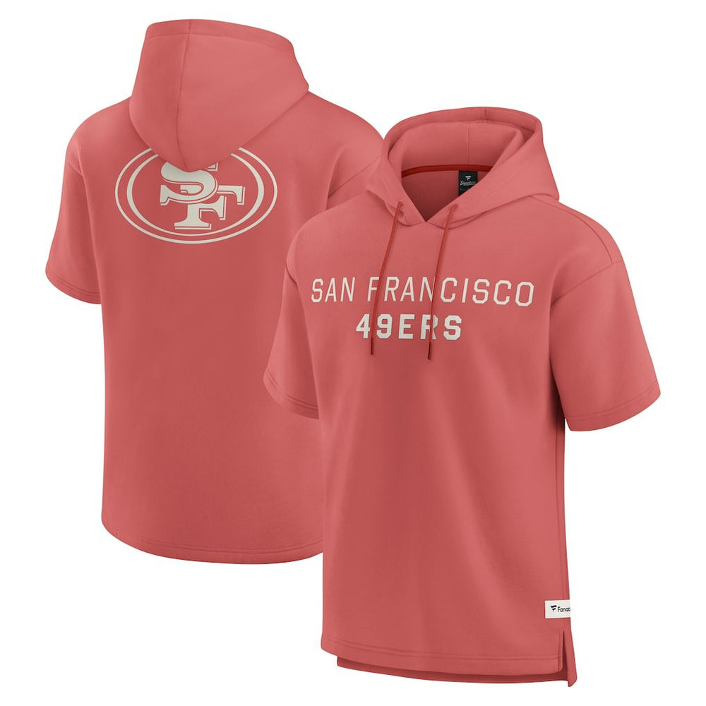San Francisco 49ers Elements Future Ground Lettering Short Sleeve Pullover Hoodie | NFL Discount
