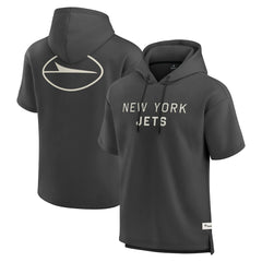 New York Jets Elements Future Ground Lettering Short Sleeve Pullover Hoodie | NFL Outlet