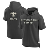 New Orleans Saints Elements Future Ground Lettering Short Sleeve Pullover Hoodie | NFL Hot