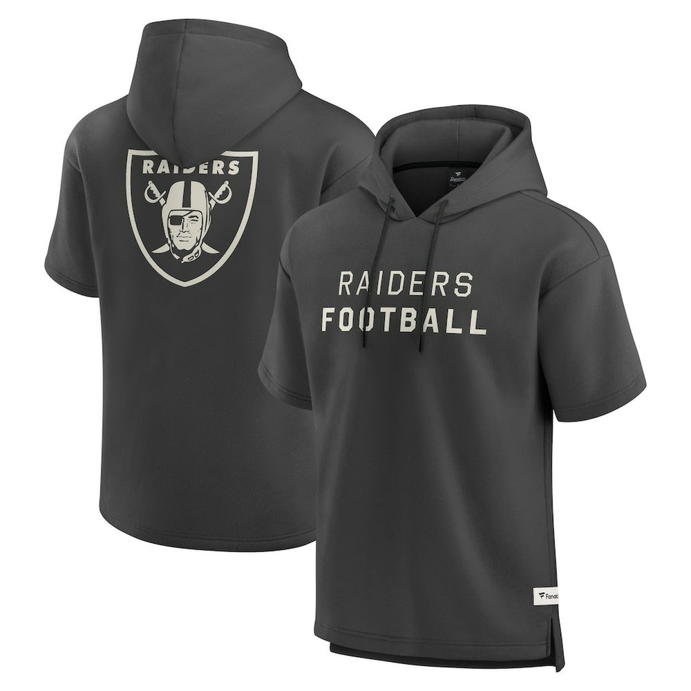 Las Vegas Raiders Elements Future Ground Lettering Short Sleeve Pullover Hoodie | NFL On sale