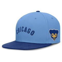 Chicago Cubs Nike Cooperstown Two-Tone Dri-FIT Round Bill True Fitted Hat - MLB Hats