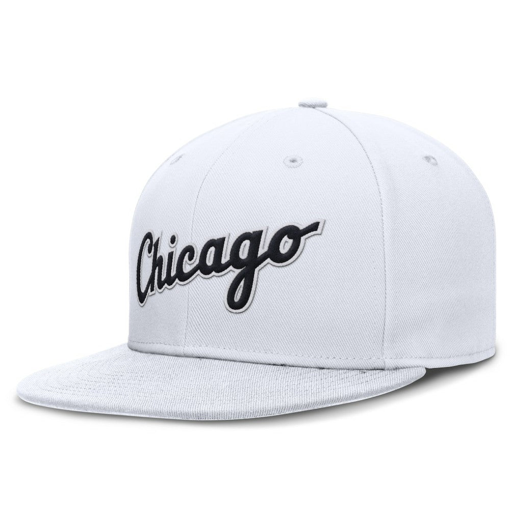 Chicago White Sox Nike Wordmark Dri-FIT Round Bill True Fitted Hat - MLB Hats