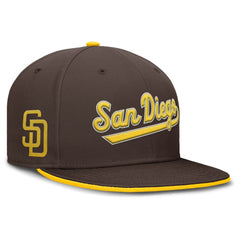 San Diego Padres Nike Primetime Dri-FIT Round Bill True Fitted Hat - MLB Hats