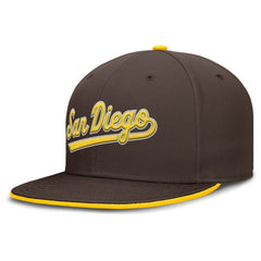 San Diego Padres Nike Primetime Dri-FIT Round Bill True Fitted Hat - MLB Hats