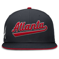 Atlanta Braves Nike Primetime Dri-FIT Round Bill True Fitted Hat - MLB Hats