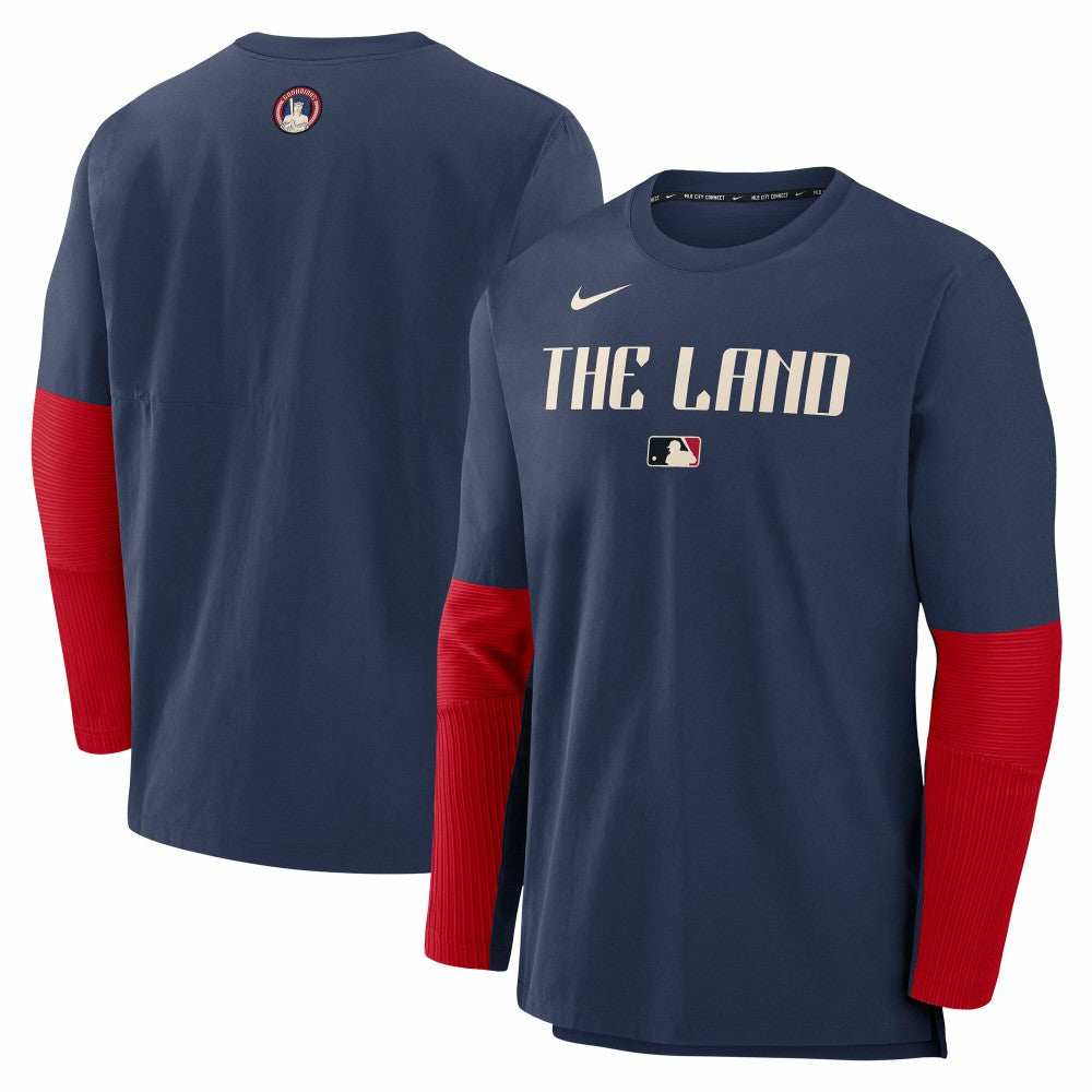 Cleveland Guardians Nike 2025 City Connect Authentic Collection Player Dri-FIT Lightweight Pullover - MLB Pullover