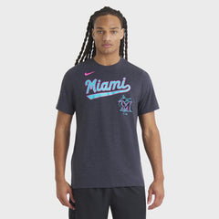 Miami Marlins Nike City Connect Script Tri-Blend T-Shirt - MLB T-shirts