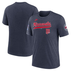 Minnesota Twins Nike Cooperstown Collection Eras Tri-Blend T-Shirt - MLB T-shirts