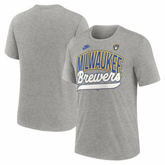 Milwaukee Brewers Nike Cooperstown Collection Retro Tri-Blend T-Shirt - MLB T-shirts