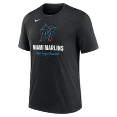 Miami Marlins Nike Logo Tri-Blend T-Shirt - MLB T-shirts