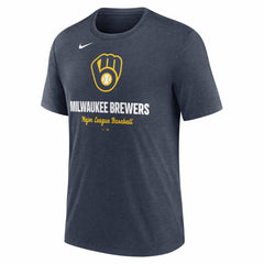Milwaukee Brewers Nike Logo Tri-Blend T-Shirt - MLB T-shirts
