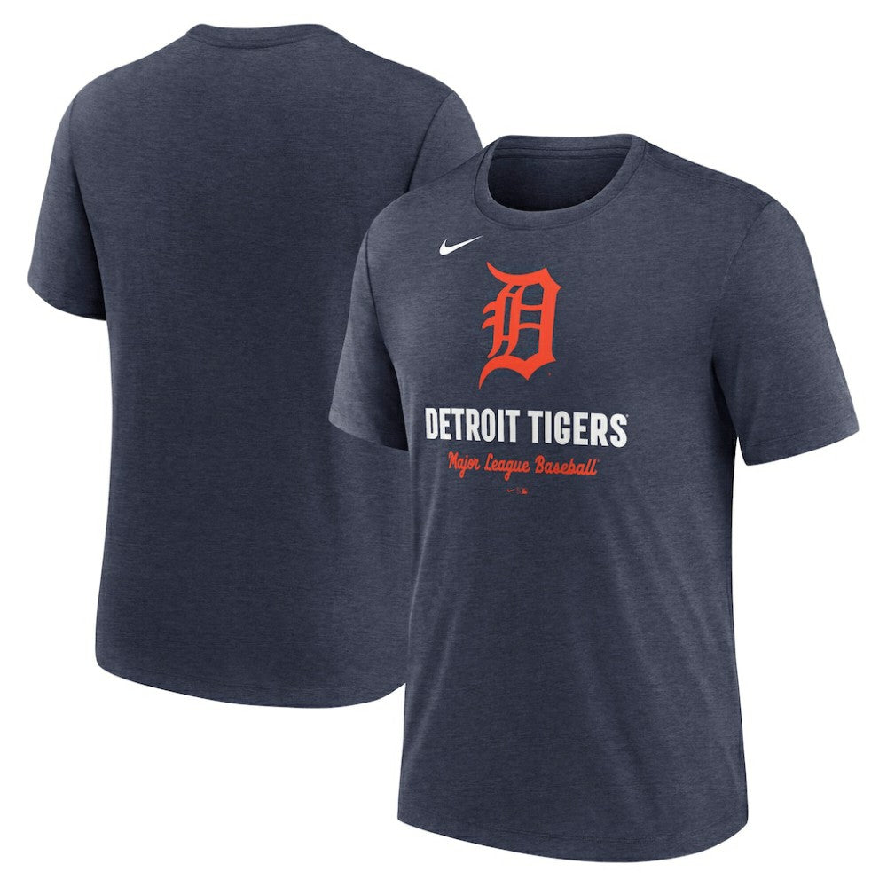Detroit Tigers Nike Logo Tri-Blend T-Shirt - MLB T-shirts