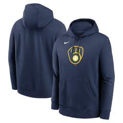Milwaukee Brewers Nike Logo Club Fleece Hoodie - MLB Hoodies
