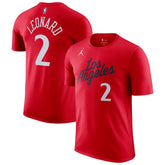 Red Kawhi Leonard LA Clippers Jordan Brand Statement Edition Name & Number T-Shirt | NBA