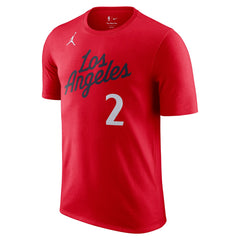 Red Kawhi Leonard LA Clippers Jordan Brand Statement Edition Name & Number T-Shirt | NBA