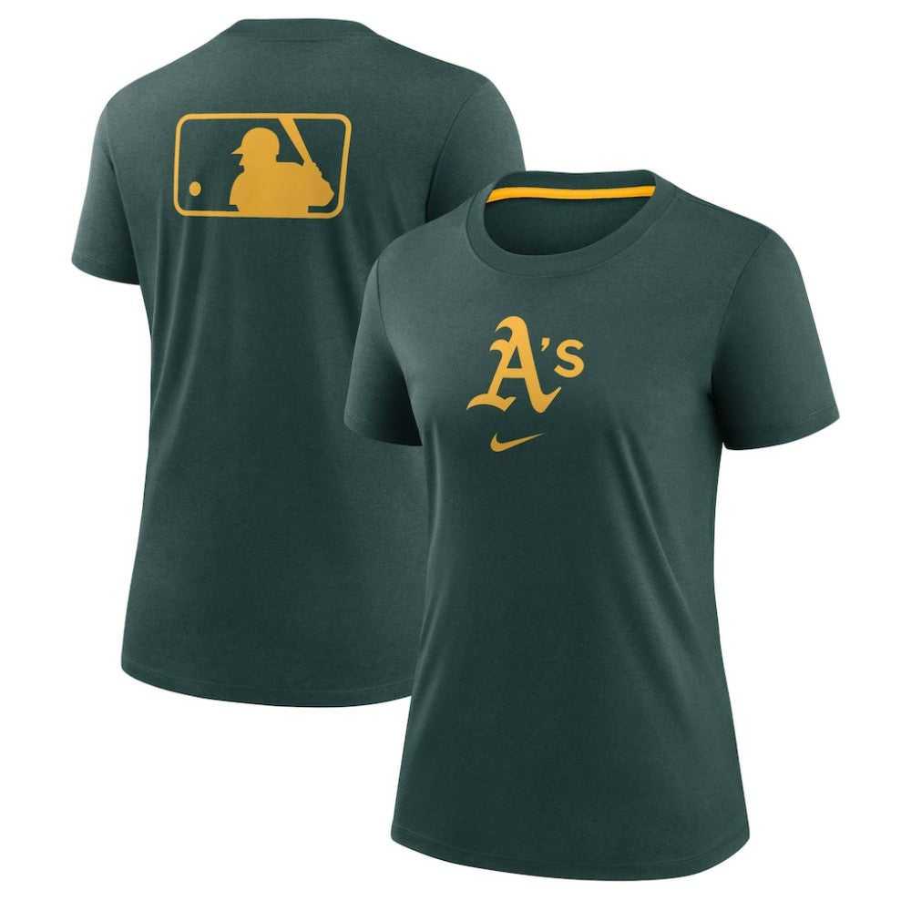 Athletics Nike Women's Authentic Collection Early Work Tri-Blend T-Shirt - MLB T-shirts