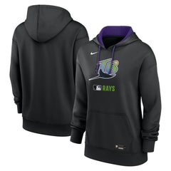 Tampa Bay Rays Nike Women's Authentic Collection Lockup Alternate Logo Therma Hoodie - MLB Hoodies