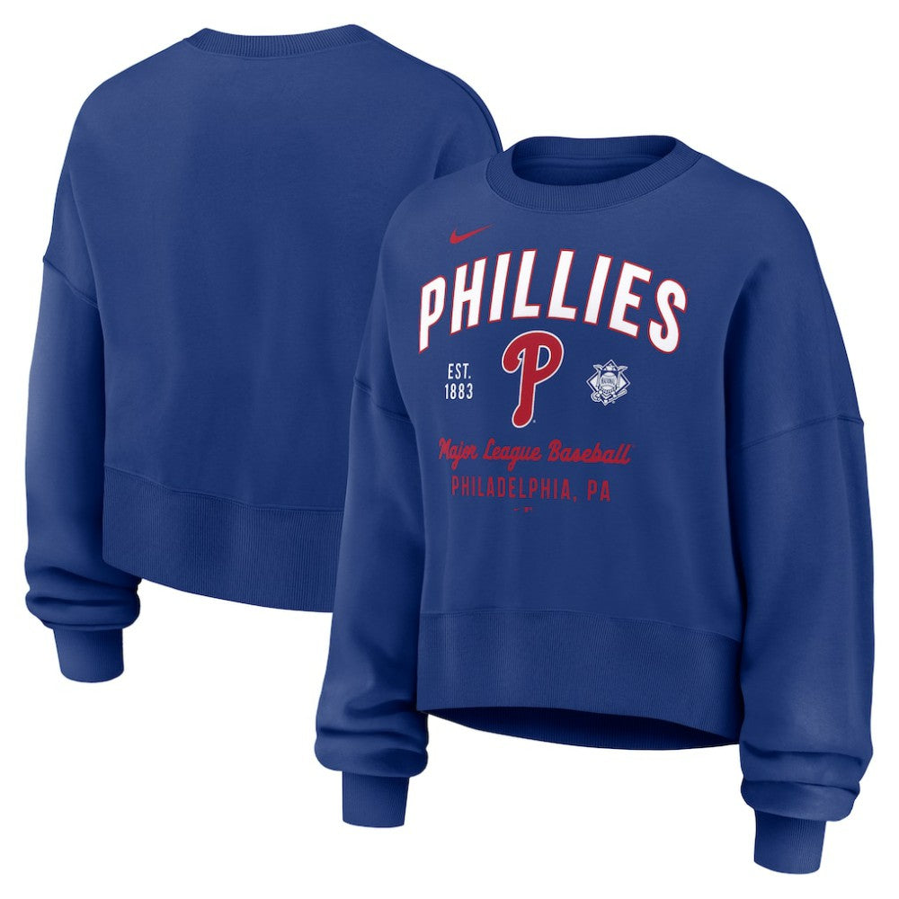 Philadelphia Phillies Nike Women's Oversized High Hip Pullover Sweatshirt - MLB Pullover