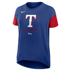 Texas Rangers Nike Women's Flowy Fashion Tri-Blend Dri-FIT T-Shirt - MLB T-shirts