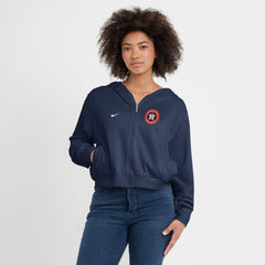 Houston Astros Nike Women's Cropped Chill Full-Zip Hoodie - MLB Hoodies