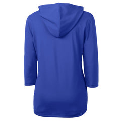 Los Angeles Dodgers Cutter & Buck Women's DryTec Virtue Eco Pique Recycled 3/4-Sleeve Half-Zip Pullover Hoodie - MLB Hoodies