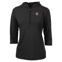 San Francisco Giants Cutter & Buck Women's DryTec Virtue Eco Pique Recycled 3/4-Sleeve Half-Zip Pullover Hoodie - MLB Hoodies